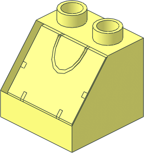 ~Duplo Slope 2 x 2 x 1.5 without Back and Slope Face ~Duplo Slope 2 x 2 x 1.5 without Back and Slope Face