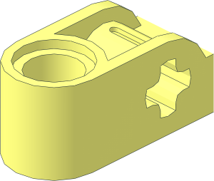 ~Technic Gear Rack with Pegholes and Axleholes - End