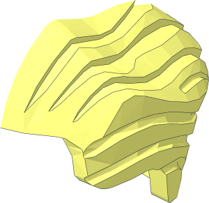 ~Minifig Hair Backslick Half