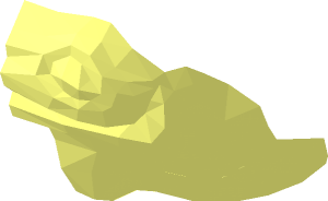 ~Minifig Head Mon Calamari Nose, Mouth and Throat Area Half without Conditional Lines