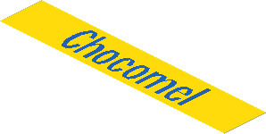 Sticker  1.1 x  5.9 with Blue "Chocomel"