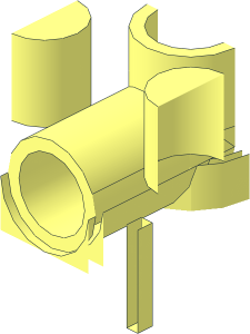 ~Duplo Brick  2 x  4 with Holes Bottom Segment