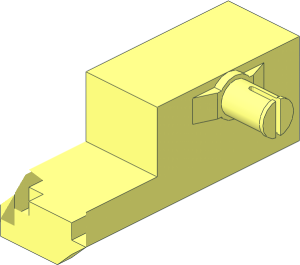 ~Car Base  6 x 10 x with 2 x 4 Recessed Centre - Wheel Brick