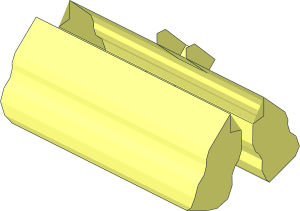 ~Duplo Axle with Gear  8 Tooth  2 Teeth