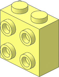 Brick  1 x  2 x  1.667 with Studs on 1 Side