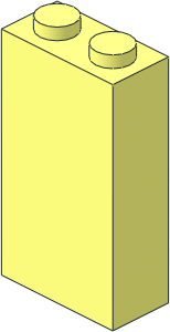 Brick  1 x  2 x  3 without Understud