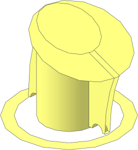 ~Brick Round  2 x  2 Curved 45 Degrees, Interior Half