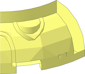 ~Brick  3 x  3 x  1 Corner Round with Rounded Top - Half