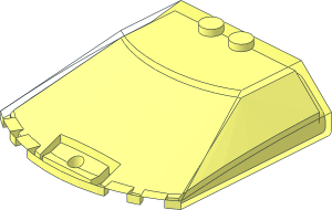 ~Windscreen  6 x  6 x  1.333 Angled Curved without Top Surface