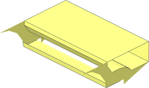 ~Plate  2 x  6 with Side Bricks  1 x  2 x  1.333 with Axlehole - Quarter