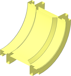 ~Wheel Rim 20 x 33 with 6 Pinholes - Quarter of Outer Structure