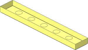 ~Tile  1 x  6 without Top Face
