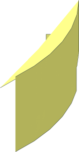 ~Plate  6 x  6 x  0.667 with Rounded Corners - Corner Half