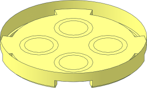 ~Tile  3 x  3 Round without Top Surface