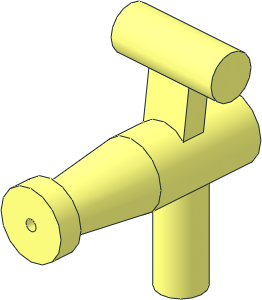 Minifig Tool Hose Nozzle with Handle at Bottom and Top