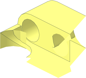~Technic Connector Block  3 x  5 x  1 with Cutout - Outer Pin Hole Quarter