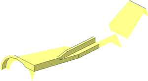 ~Technic Connector Block  3 x  5 x  1 with Cutout - Centre Cutout Quarter