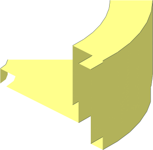 ~Brick  4 x  4 Round with  3 x  3 Recess -  1/8