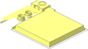 ~Plate 16 x 16 x  0.667 with Cutouts and Recessed Studs - Quarter