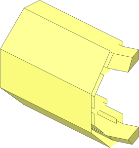 ~Technic Bumper  2 x  6 Rubber Angled