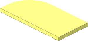 ~Plate  4 x  8 Curved Left - without Curved Side