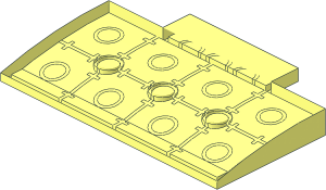 ~Slope Brick Curved  5 x  8 x  0.667 without Top Surface and Studs