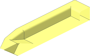 ~Boat Hull Unitary 22 x  8 x  2.333 Base - Half (Needs Work)