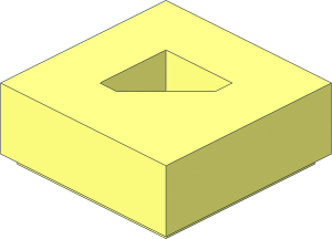 ~Tile  1 x  1 x  0.5 with Raised Diamond - Base