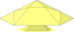 ~Tile  1 x  1 x  0.5 with Raised Diamond - Gem