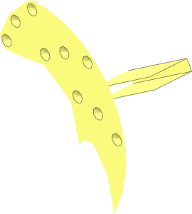 ~Wheel 11 x 24 with Integral Tyre - Rim  1/3 Section