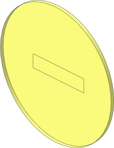 ~Minifig Shield Round Bowed without Front Surface