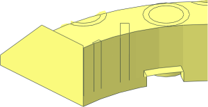 ~Brick  5 x  5 Corner Round with Slope 45 Chamfer - Half