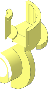 ~Technic Rotation Joint Disk with Pin and  2 Perpendicular Click Rotation Ring Sockets Quarter