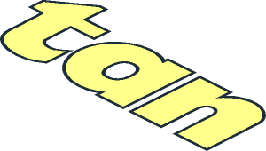 ~Sticker "Octan", Letters "tan", Black Bordered