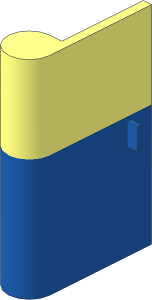 ~Door  1 x  3 x  4 Left with Blue Lower Section Pattern without Stud