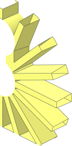 ~Train Wheel Large Spokes Half