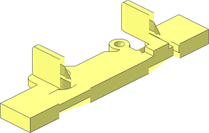 ~Train Track 4 Studs Wide - Interlocking Track End without Studs
