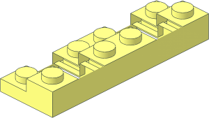 ~Train Track 4 Studs Wide Ramp - Sleeper