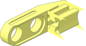 ~Technic Connector Toggle Joint Double w/ Axle/Pin Holes - 1/2