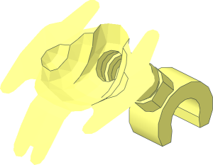 ~Minifig Mechanical Head Cyborg - Neck