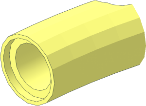 ~Technic Pin Joiner Round Curved with Fin and Hole (Half Part without Fin)