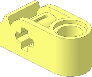 ~Technic Gear Rack with Holes and Axleholes - End with One Tooth