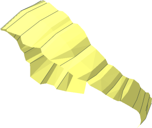 ~Minifig Hair with Ponytail and Swept Sideways Fringe - Stripe Area