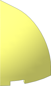 ~Brick  3 x  3 x  2 Round Corner with Dome Top - Half