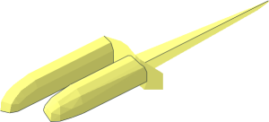 ~Minifig Weapon Bladed Claw Half