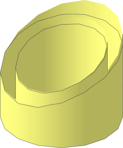 ~Slope Brick Curved  2 x  4 Underside Stud