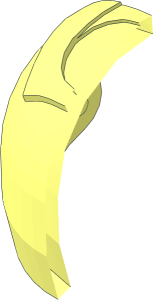 ~Minifig Helmet Visor Large with Trapezoid Area on Top - One Half