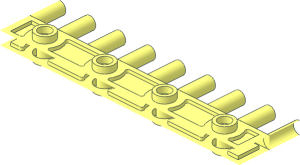~Bar Grille  9 x 13 with Studs and Tips - Row of Studs with Cylinders