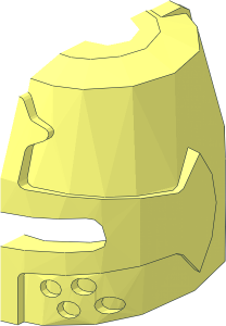 ~Minifig Helmet Castle Closed with Eye Slit Half