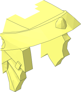 ~Minifig Breastplate with Fins and Embossed Atlantis Triangle Half